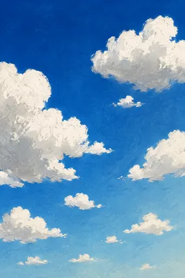 Sunny Blue Sky with White Clouds