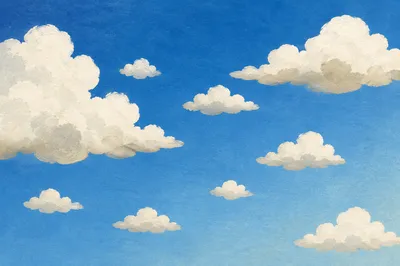 Sunny Blue Sky with White Clouds