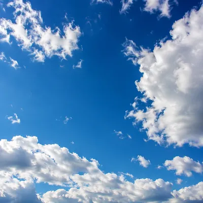 Sunny Blue Sky with White Clouds