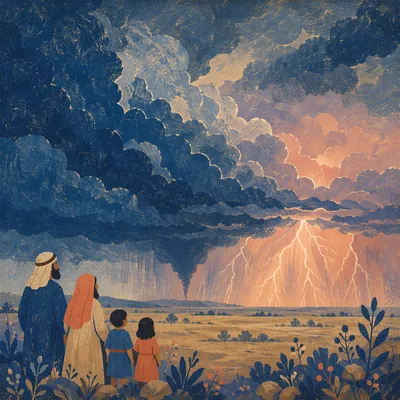 Dramatic Tornado Sky Over Prairie Horizon