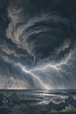 Dramatic Tornado Sky Over Coastal Plain