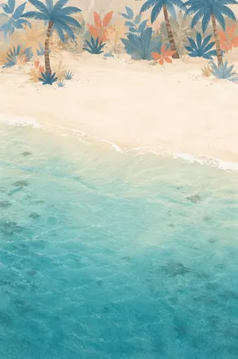 Secluded Tropical Shoreline Aerial View