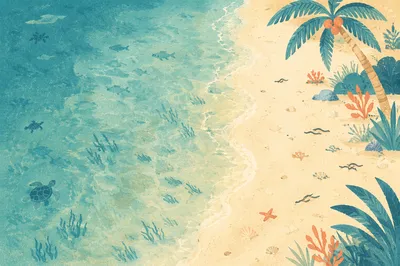 Turquoise Lagoon and White Sand Aerial