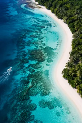 Turquoise Lagoon and White Sand Beach