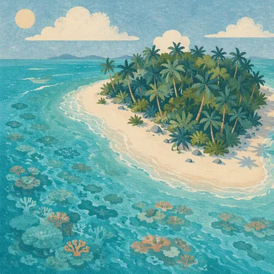Secluded Tropical Island in Turquoise Water