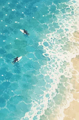 Aerial Tropical Shoreline with Turquoise Waves