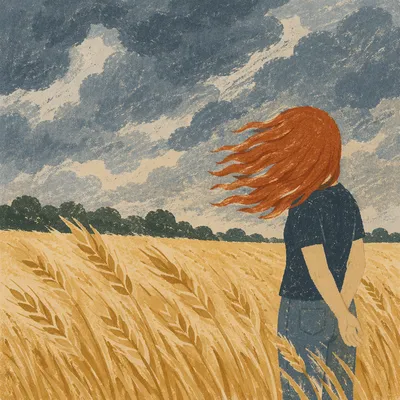 Golden Wheat Field in Summer Wind