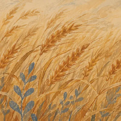 Golden Wheat Field in Summer Breeze