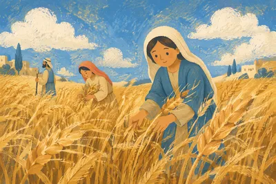 Golden Wheat Field Swaying in Summer Wind