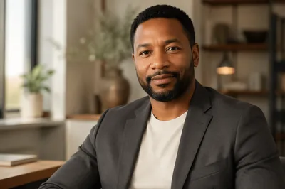Professional Portrait of Smiling African American Man