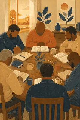 African American Men Bible Study Gathering