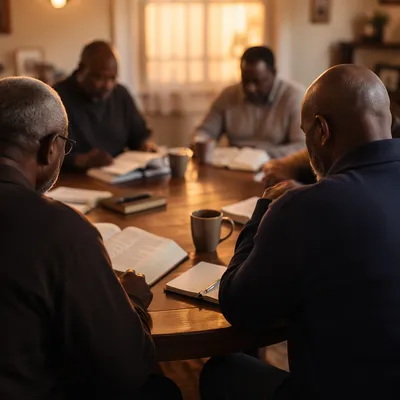 African American Men Bible Study Gathering