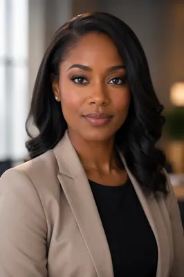 Confident Professional Woman Studio Headshot Portrait