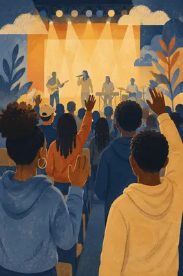 Young Audience Facing Lit Stage