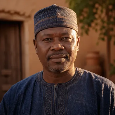 Dignified African Man in Traditional Attire