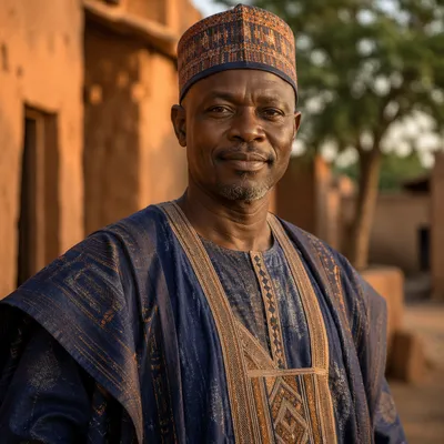Dignified African Man in Traditional Attire
