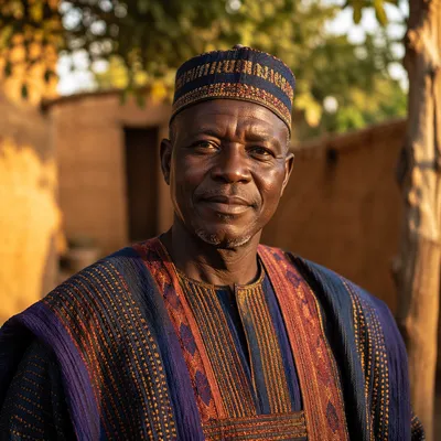 Dignified African Man in Traditional Attire