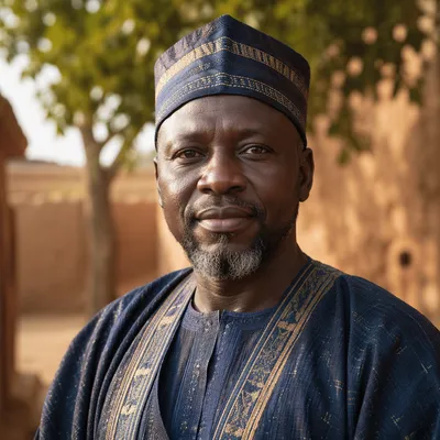 Dignified West African Man in Traditional Attire