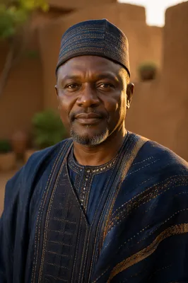 Dignified African Man in Traditional Attire
