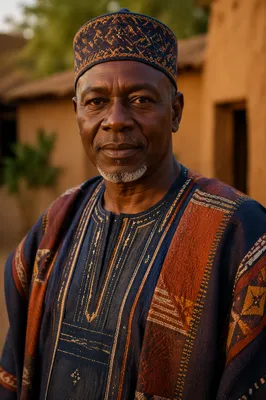 Dignified African Man in Traditional Attire