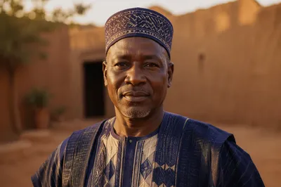 Dignified African Man in Traditional Attire
