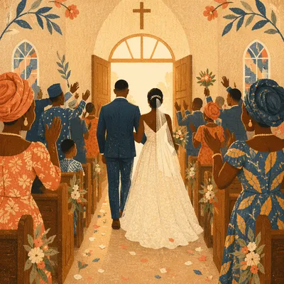 Joyful African Wedding Celebration in Church