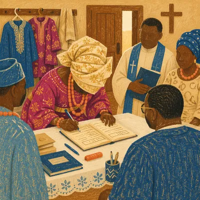 African Church Wedding Registry Celebration