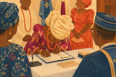 African Church Wedding Registry Celebration