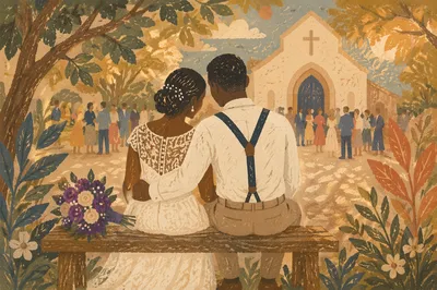 African Church Garden Wedding Celebration