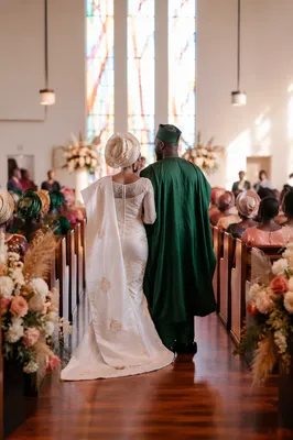African Church Wedding Celebration in Warm Light
