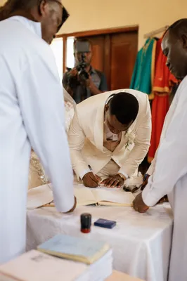 African Church Wedding Register Signing Ceremony