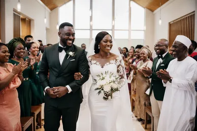 Joyful African Wedding Ceremony in Church