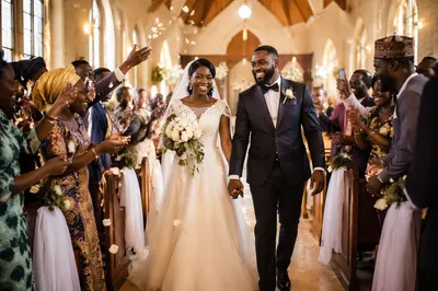 Joyful African Wedding Ceremony in Church