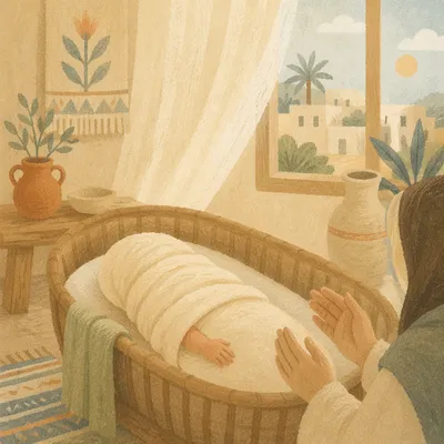 Peaceful Newborn in Morning Nursery Light