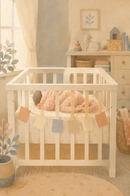 Peaceful Newborn Sleeping in Cozy Nursery