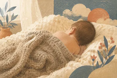 Peaceful Sleeping Newborn on Cozy Blanket