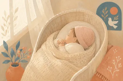 Peaceful Sleeping Newborn in Soft Blanket