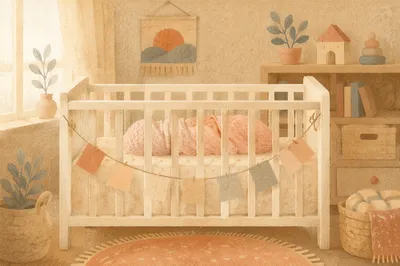 Peaceful Newborn Sleeping in Cozy Nursery