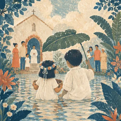 Joyful Child Baptism Garden Celebration