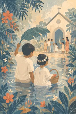 Joyful Child Baptism Garden Family Celebration
