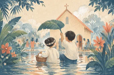 Joyful Child Baptism Garden Celebration