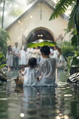 Joyful Child Baptism Garden Family Celebration