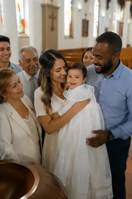 Family Baptism Celebration in Bright Church