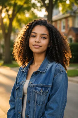 Confident Biracial Teenage Girl Outdoor Portrait