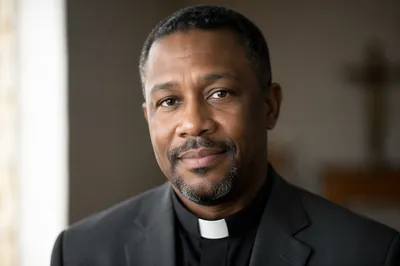 Calm Middle-Aged Man Headshot Portrait