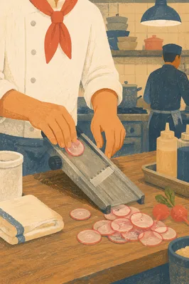 Chef Preparing Fresh Ingredients in Kitchen