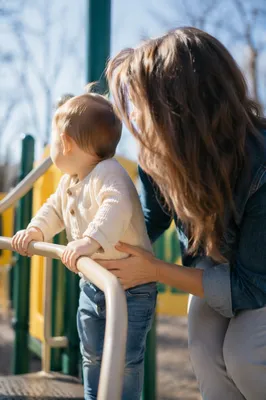 Happy Toddler Playing at Sunny Park