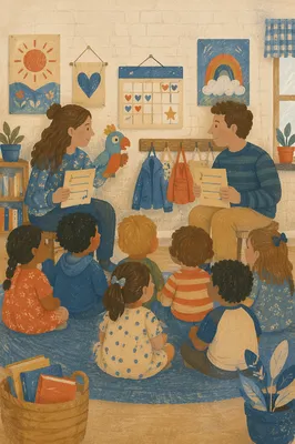 Children Singing in Sunday School Class