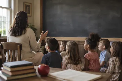 Children Singing in Sunday School Classroom