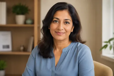 Empathetic Woman Counselor Portrait in Office